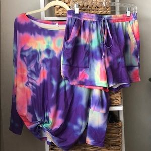 Tie dye sweatsuit / PJ Set / lightweight set